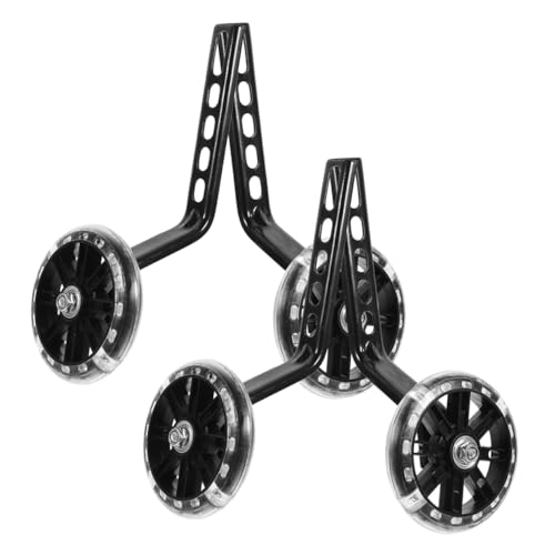 Ruedas de entrenamiento TEHAUX para bicicleta, ruedas de equilibrio ajustables con soporte, juego de 4 piezas, negro, estabilizadores para bicicleta
