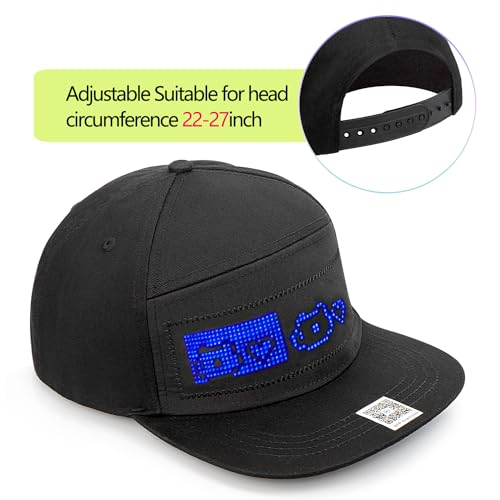 image for Leadleds Animated Bluetooth Led Sign Hat Hip hop Street Dance Party Pa