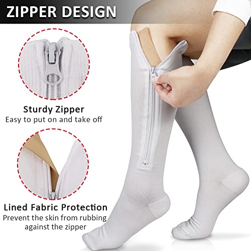 Image of Ailaka Medical 15-20 mmHg Zipper Compression Socks Women Men