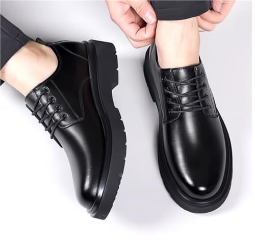 Oxfords Classic Casual Shoes Lace-up Slip Resistant Low Top Business Prom Wedding Suit for Men Breathable Comfy Rubber Sole Leather3