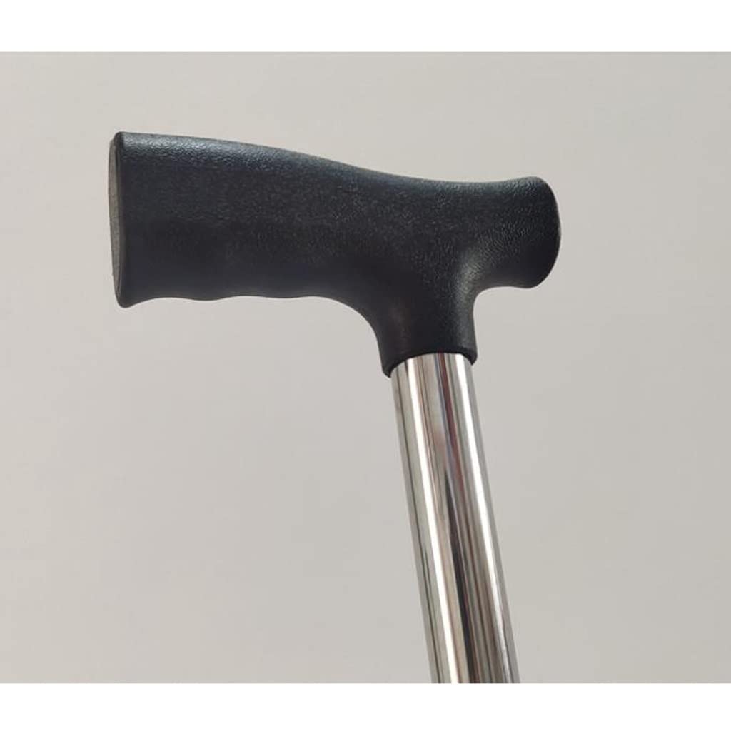 Bastón resistente de acero inoxidable de tres patas para estabilidad y apoyo