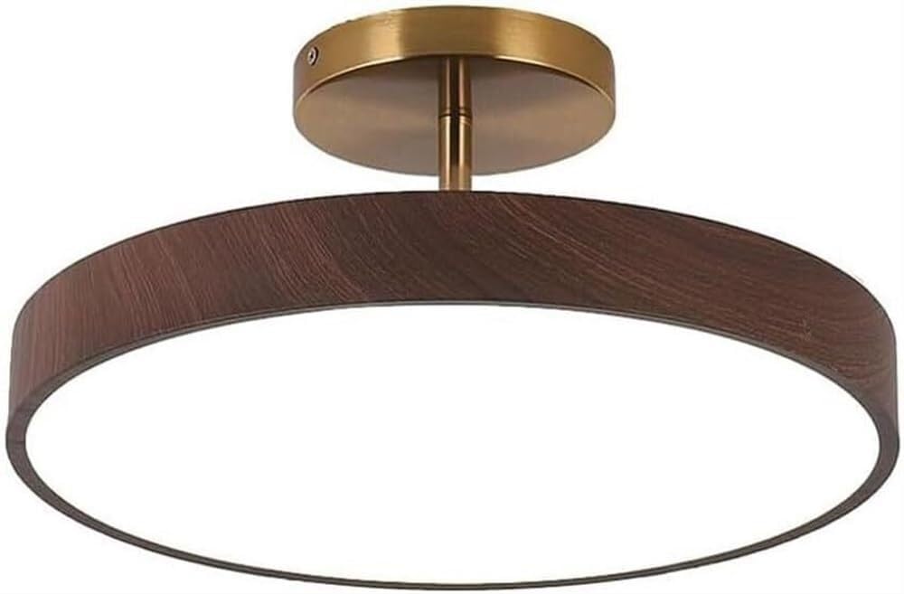Plafonnier style japonais imitation bois pour éclairage plafond de couloir