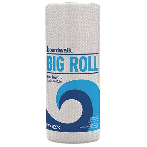 Boardwalk Bwk6273 11 In. X 8.5 In. 2-Ply Kitchen Roll Towel - White (250/Roll, 12 Rolls/Carton) #TOP21