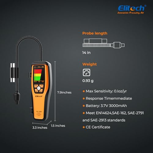 ILD-100H Tragbarer beheizter Diode Kältemittel-Leckdetektor - Hochsensibles Halogen-Kältemittel-Leckageerkennungswerkzeug, ideal für HVAC und Automotive A/C, akustische + grafische Warnungen.