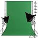 Produktbild YZEO 6x10ft / 1.8x3m Fotografie Hintergrund Fotostudio Greenscreen Photoscreen mit 4 Hintergründe Federklemme für Foto und Video Projekte , Videobearbeitung (Ständer NICHT inbegriffen)