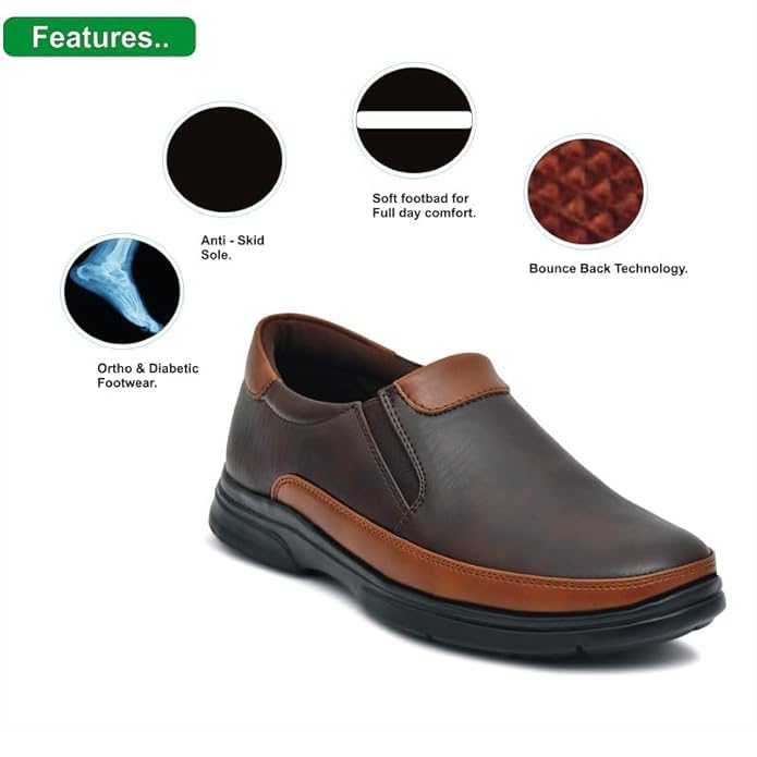 Image of HEALTH FIT Orthopedic & Diabetic Shoes Breathable Soft Sole Ultra-Lightweight Shoes for Men's 1731