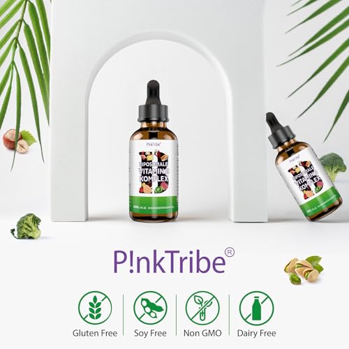 Liposomale Vitamin B Komplex Flüssiges - Hochdosiert Tropfen mit Allen 8 B-Vitaminen, Aktive Vitamin B Formen, Vegan, Keine Zusatzstoffe, 60ml (1er Pack)