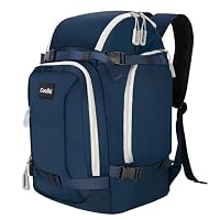 Coolfel Skischuhtasche mit Helmfach und Rucksackgurten, 50L Skirucksack mit Helmtasche, Skischuhrucksack Skitasche Skisack für Skistiefel Schlittschuhe Inline-Skates Snowboard