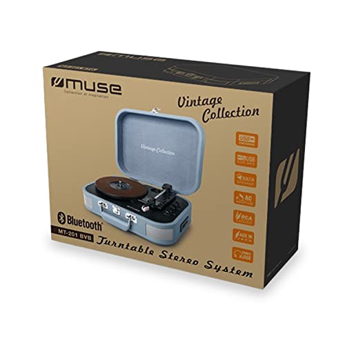 MUSE MT-201 Bleu & Noir – Chaîne Vinyle - Les Beatles, Paul McCartney, John Lennon, RIngo Starr, George Harrison MUSE MT-201 Bleu & Noir - Chaîne Vinyle – Image 4