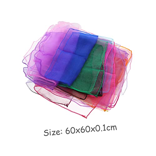 Gradient Color Small Silk Scarf 60cm x 60cm for Dance and Juggling Lightweight Performance Accessory for Kids and Toddlers Random Color2