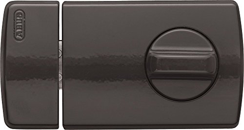 Abus - Cerrojo De Puerta Adicional 560316 2110 B B/Dfnli En Oferta Cerradura De Puerta Adicional Abus 2110 Con Botón Giratorio, Marrón, 56031