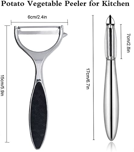 Potato Peelers Vegetable Peeler - Premium Stainless Steel Y-Shaped Rotatable Multifunctional Apple Peeler, Good Grip & Durable Peeling Tool for Kitchen, Vegetables, Fruits - Image 3