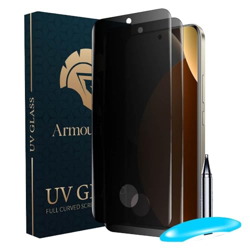 Image of ArmourPro UV Privacy Tempered Glass Screen Protector for Redmi Edge Note 15 Pro Plus (6.8 Inch, Pack of 2) Full Edge to Edge Coverage | Anti-Spy /Anti-Peeping, 9H Hardness, Protection