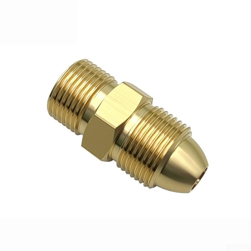 Honseadek Adaptador CGA580 a FOR G5/8, conector regulador de gas de latón para cilindros de argón, construcción de cobre con ajuste de alta universalidad