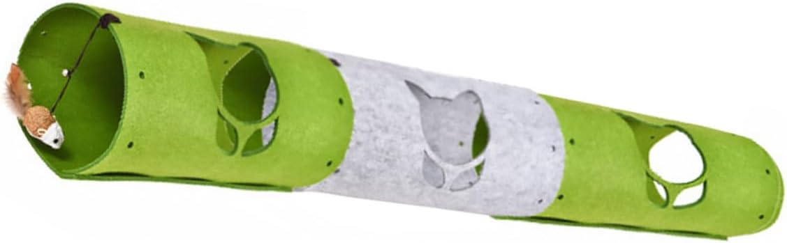 1set Cat Tunnel Toy Mats Felt Tunnels Mouse Pendant Fun Indoor Activity Kittens and Pets