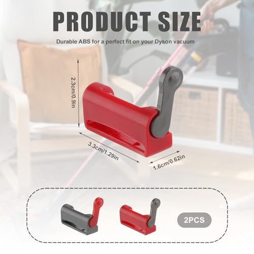 NQEUEPN 2pcs Vacuum Cleaner Trigger Lock for Dyson, On/Off Power Button Switch with Cleaning Brush Cordless Vacuum Control Clip Attachment Accessories Compatible with Dyson V7 V8 V10 V12 V15