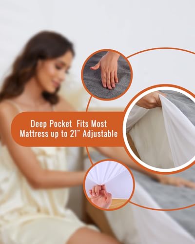 YAKEE Electric Mattress Pad Twin Szie 39''x75'', Soft Colar Fleece with 4 Heating Levels, 10-Hour Auto Shut Off, Fast Heating, Deep Pocket Bed Topper Fit Up to 21", Machine Washable, Grey - image 5