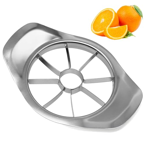 Stainless Steel Apple Cutter Heavy-Duty Apple Slicer & Corer with 8 Sharp Blades Ergonomic Handles Quick & Easy Fruit Slicing for Apples Pears & More