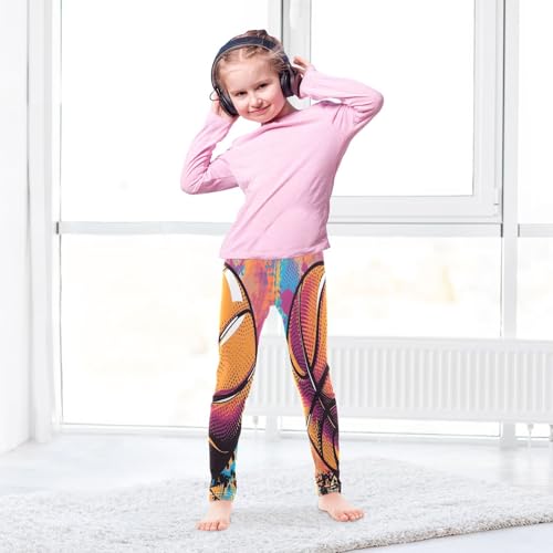 Toddler Girls Leggings Printed Yoga Pants Leggings Basketball Pop Art Design for Kids4