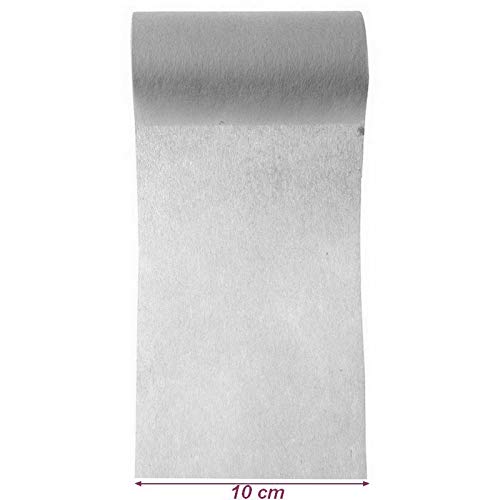 Rouleau de Ruban intissé Argenté, Largeur 10 cm, Longueur 10 m, décoration de Table Non tissé