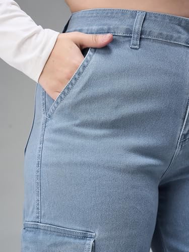 Image of Miss Chase A+ Women's Wide-Leg High Rise Regular Stretchable Denim Jeans