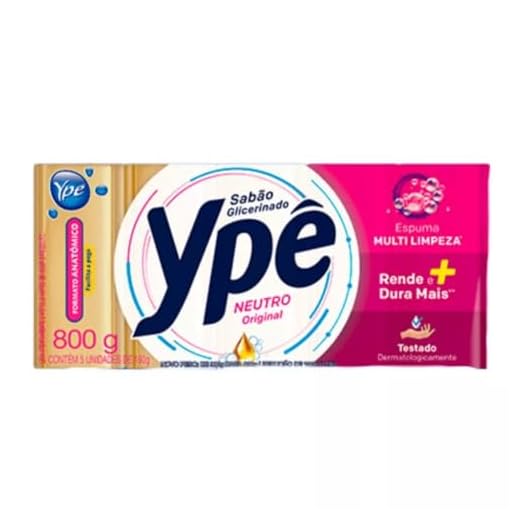 Ypê - Sabão Em Barra 1Kg pacote de 5