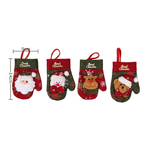 Cabilock Gloves Knife Fork Set Cutlery Holder Bag Christmas Silverware Pouches Unique Santa Theme for Dinner2