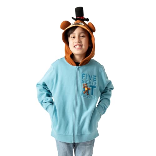 Sweat à capuche Freddy Five Nights At Freddy's en denim chiné pour garçon