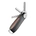 Leather Key Organiser - Charcoal with Grey Stitching