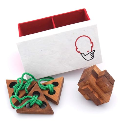 Rombol 2er Geschenkbox Holzpuzzle Set