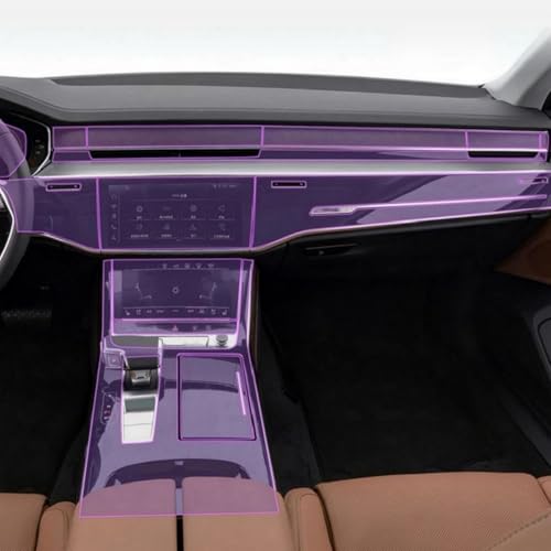 Film de protection en TPU intérieur de voiture pour Audi A8 D5 transparent style B