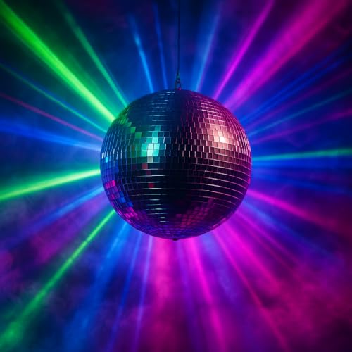 Miniatura 3 de Beamz Mb30 - Bola De Discoteca De Espejos De 30 Cm De Diámetro Para Colgar Del Techo, Espejos De Cristal De 10 X 10 Milímetros, Interior De Pvc Ignífugo, Ideal Para Decorar Fiestas, Discotecas, Etc.