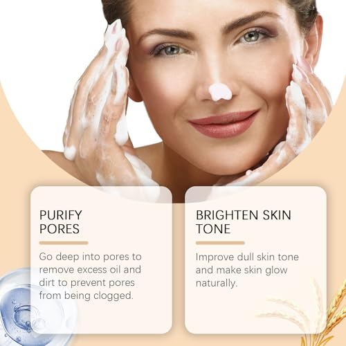 Tonique doux visage extrait de riz et poudre exfoliante pores