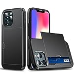 PhoneBeat-Case-for-iPhone-13-with-Card-Holder-Wallet-Credit-Phone-Case-4-Cards-for-iPhone-13-for-Women-Men-Black