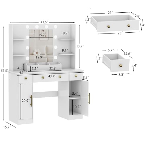 Luxury Makeup Vanity Desk with Lights