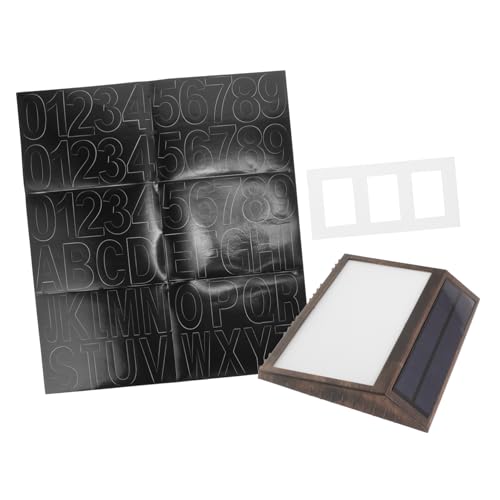 Uonlytech 1 Juego Letrero Solar LED para Direcciones Montaje Pared Iluminación Solar para Casas Resistente Condiciones Climáticas Elegante y Funcional