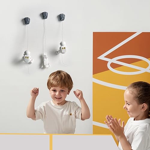 Octdays 3Pcs Astronaut Wall Sculpture Climber Figurines, Climbing Wall Hanging Decoration, Outer Space Theme Decorations For Kid Bedroom thumb #5