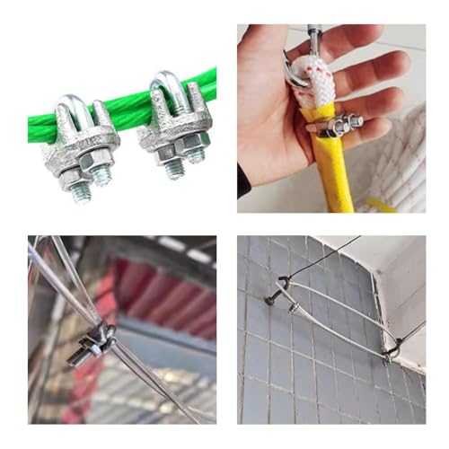 Jtgpzfw JT00001 20Pcs 3/8 Inch M10 Wire Rope Clip Cable Clamps Galvanized High Quality Steel Material thumb #3