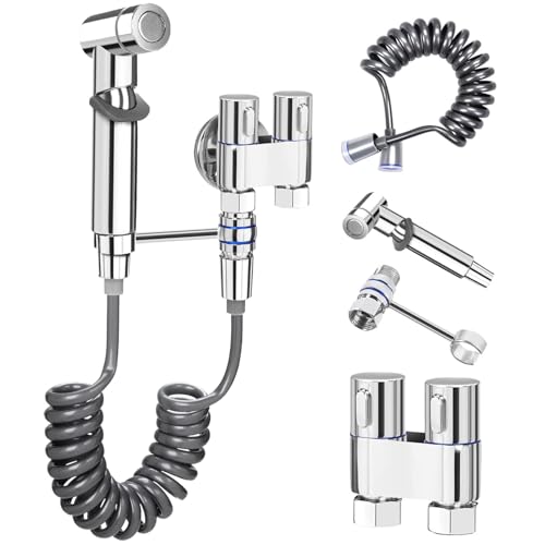 La Mejor Selección de Grifos de bidé - solo los mejores. 43 Bidet Pulverizador Acero Inoxidable: Baño Bidé Pulverizador Set - Válvula De Control Doble 1 En 2 Salidas, 2 Modos Hidráulicos Ajustables, para Inodoro, Higiene Personal,...