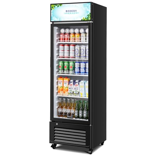 Image of BODEGACOOLER Commercial Beverage Refrigerator, 240 Cans & 160 Bottles, Display Refrigerator For Beer,Soda, Merchandiser Refrigerator with Soft LED Light For Kitchen, Office, Garage, Gym,Man cave,Shop
