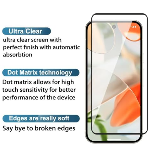 Image of 100FIT Tempered Glass For Google pixel 9 5G, Pixel 9 Pro 5G With Full Glue Edge To Edge Coverage And Easy Installation Kit