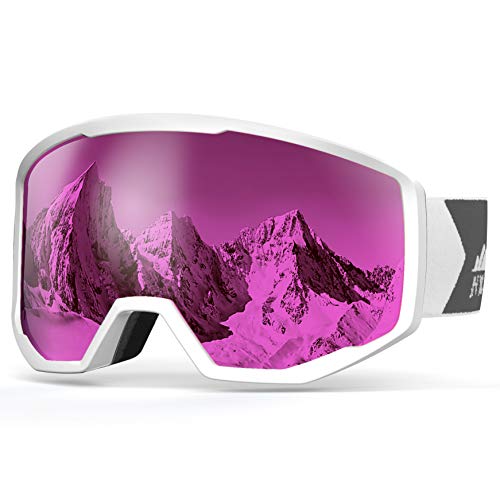 NXONE Ski Goggles for Men and Women, Anti-Fog Over Glasses Snowboard Goggles