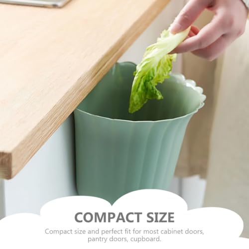 Caneca de basura para cocina colgante de plástico verde miniatura 3