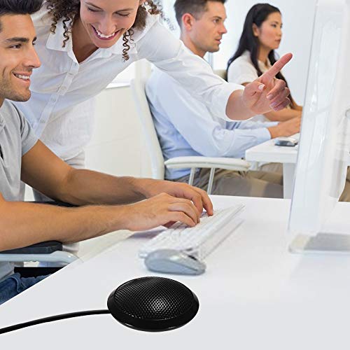 Mini Microfone Condensador De Mesa Microfone Omni-direcional com 3.5mm 4-Pólo TRRS Plug para Computa