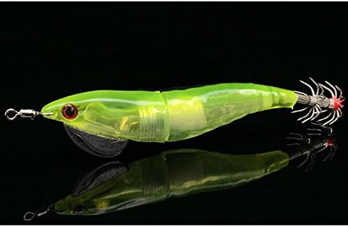 AGadget Baits Shrimp Fishing Lures LED Glow in Dark Luminous Tail Squid Jigs