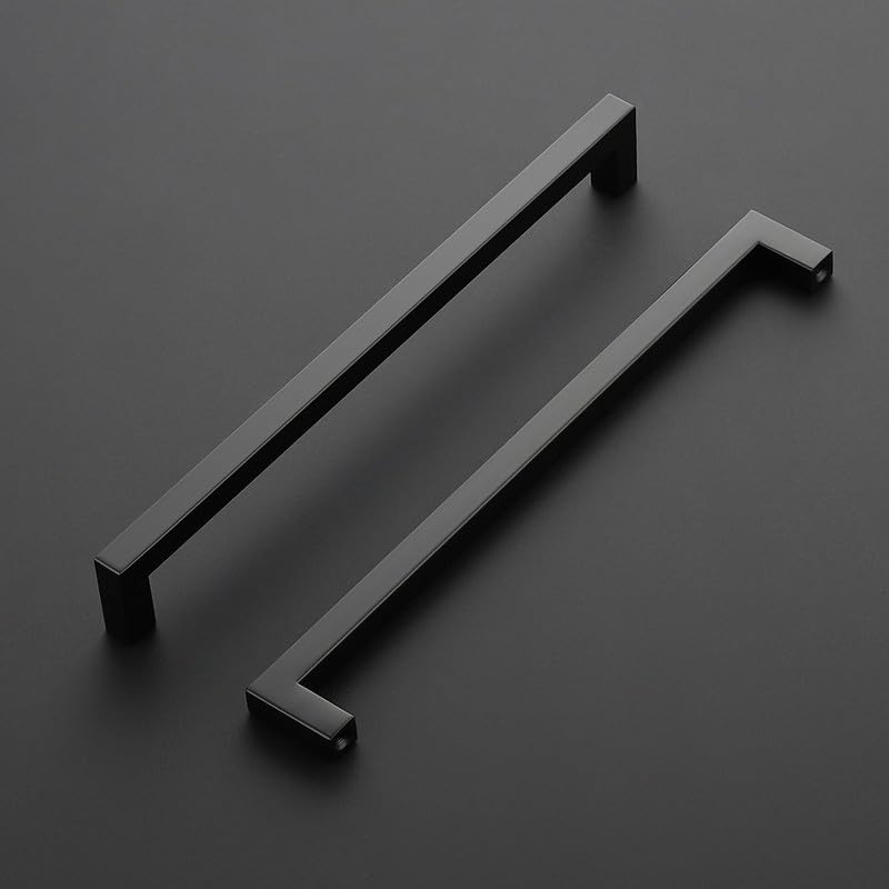 Ravinte Pack of 5 Cabinet Handles, 256 mm, Furniture Handles, Black Handles for Kitchen Cabinets Cabinet Handles - Image 2