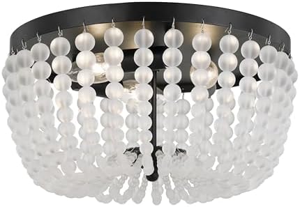 Crystorama Rylee 3 Light Matte Black Flush Mount