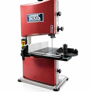 LUMBER JACK 8" PRO Series Bench Top Bandsaw, Precision Cutting, 85mm Height, 200mm Throat, 45° Bevel, Steel Table, Dust Extraction Port, Quick-Adjust Rip Fence & Mitre Gauge for Woodworking
