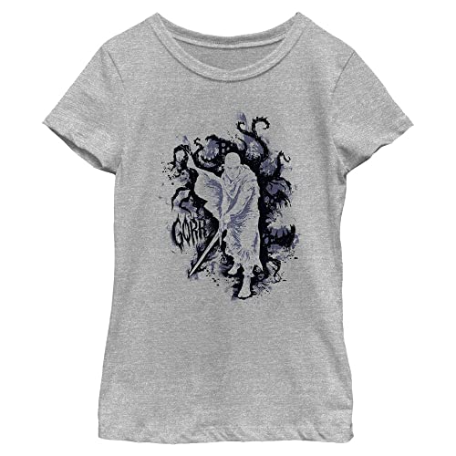 T-shirt Gorr Marvel Thor Love and Thunder pour fille en coton gris chiné taille L