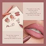 KISSIO Lip Liner,Creamy Lip Pencil,Long Lasting Lip Liner with Sharpener,Matte Finish,Smooth and Soft,Non-Dry,Easy to Use,Cruelty free,0.02 oz,02 Untamable - Image 4